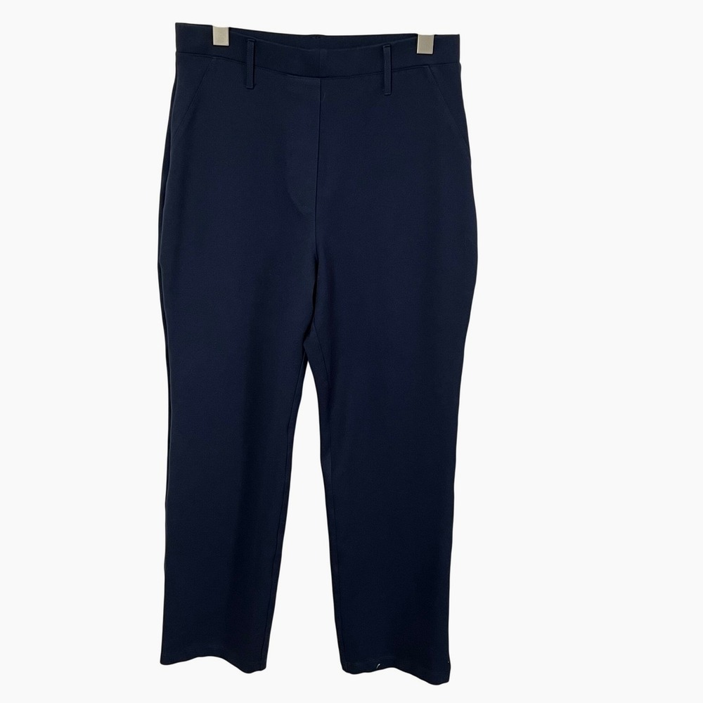 Quince‎ Ultra-Stretch Ponte Straight Leg Pants Women's Medium Navy Blue